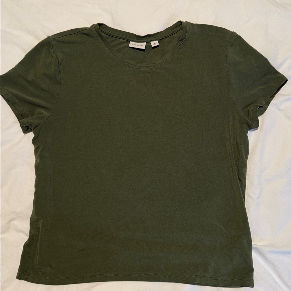 Aritzia Green Crew Neck Tee